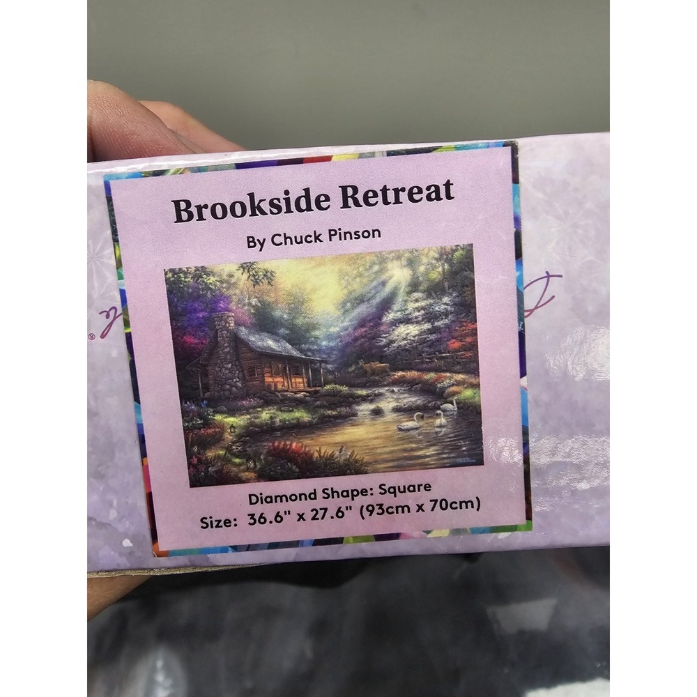 Diamond Art Club DIY Diamond Art Kit Brookside Retreat 36.6" x 27.6" - Picture 5 of 5